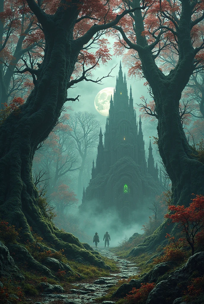 Castillo misterioso dentro del bosque